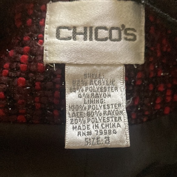 Chicos SZ 3 Tweed Sequin Blazer - Picture 3 of 7